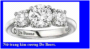 Text Box: Nữ trang kim cương De Beers. 